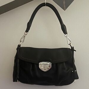 Prada Vintage Black Boho Styled Shoulder Bag
